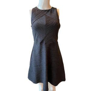 Xhilaration Women Fit & Flare Mini Dress Embroidered Stretch Back Zip Black SZ M